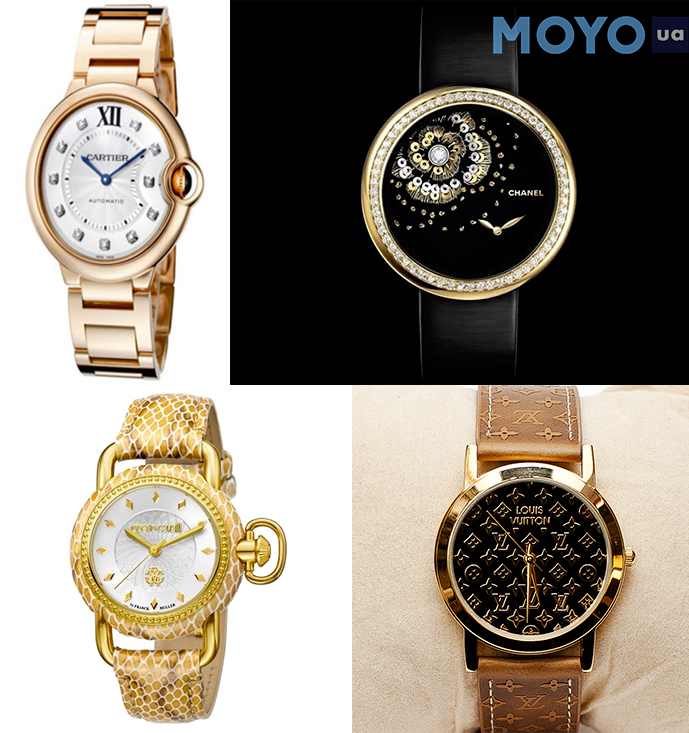 Женские часы Chanel, Cartier, Louis Vuitton, Roberto Cavalli