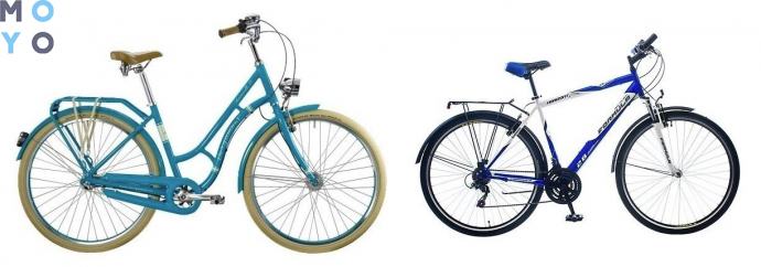 Разные виды городских велосипедов