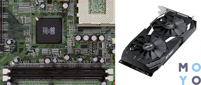интегрированный GPU от Интел и дискретная видеокарта Radeon RX 580