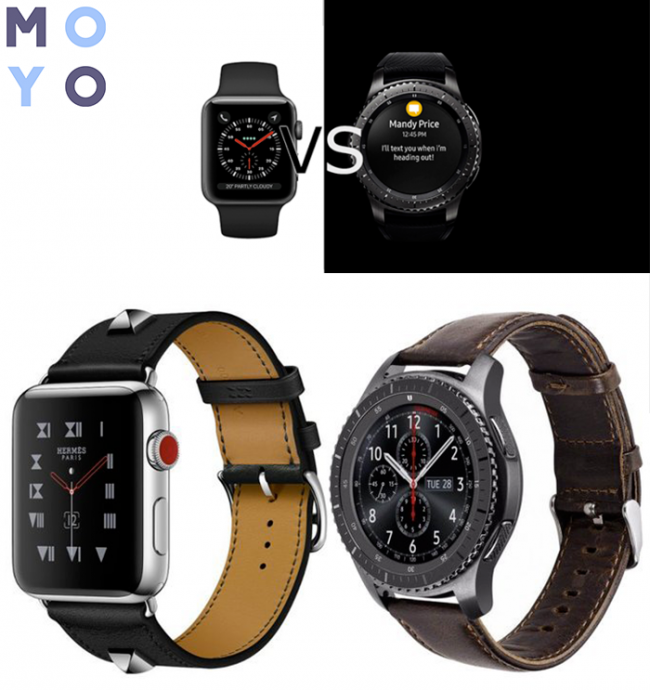  Альт: Samsung Gear S3 и Apple Watch Series 3