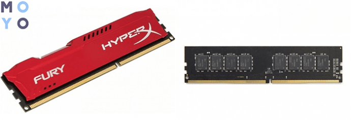 Kingston DDR3 1600MHz 4Gb HyperX Fury и AMD Radeon DDR4 2400 8GB BULK