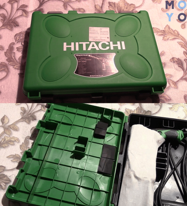 лицевая и обратная стороны крышки кейса от  Hitachi