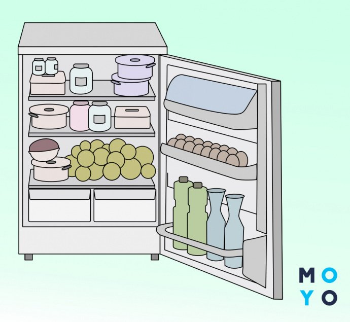 холодильник стучит из-за неправильной расстановки продуктов