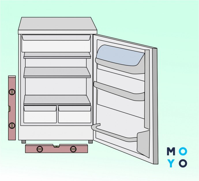 Как установить холодильник на ровную поверхность