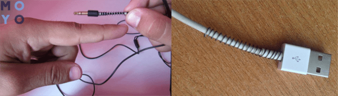 Пружина от ручки — защита кабеля от заломов и изгибов