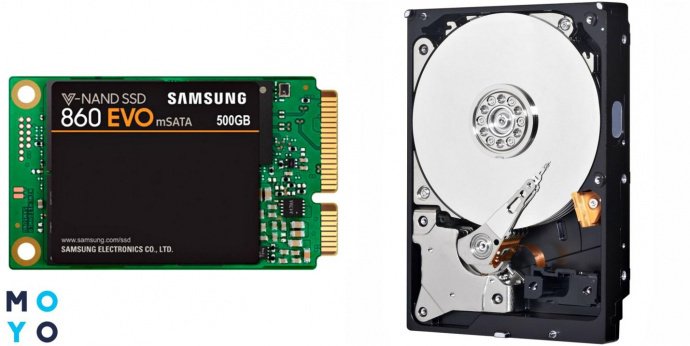  SSD накопитель и HDD диск