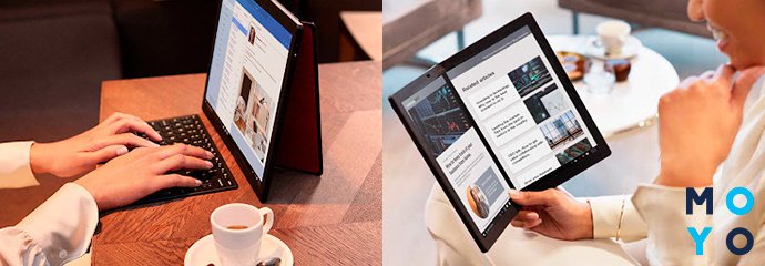 Lenovo ThinkPad X1 Fold как книга и планшет