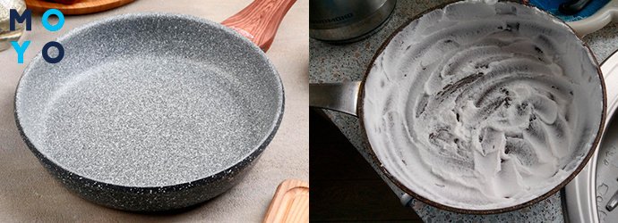 Чистка сковороды с каменным покрытием