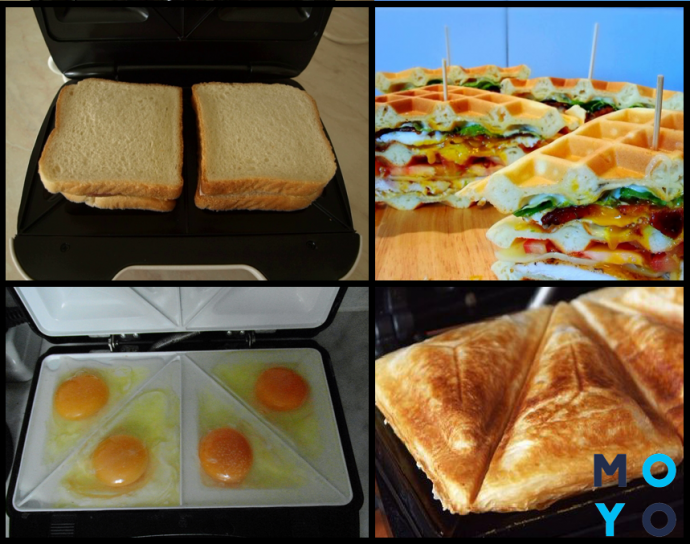 Примеры блюд, приготовленных в сэндвичнице