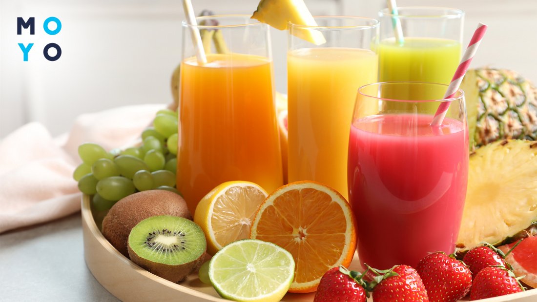 сок содержит полезные вещества и много фруктозы