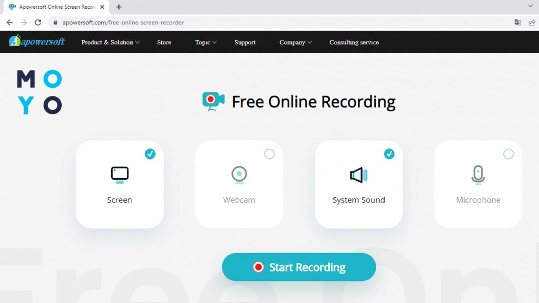 Free Online Screen Recorder для відеоконтенту