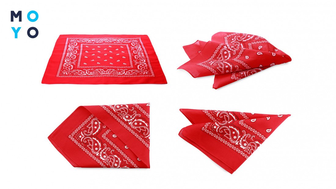 красный платок с узорами