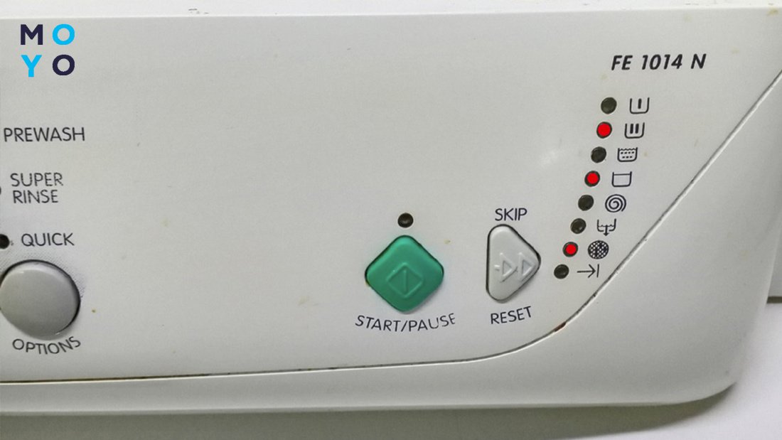 коди помилок пральних машин Zanussi без дисплея