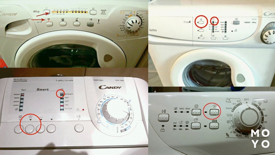 как сбросить ошибку на стиральной машине Канди