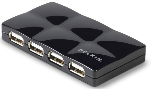 Акція на USB Хаб Belkin Mobile Hub Black (4 порта) від MOYO
