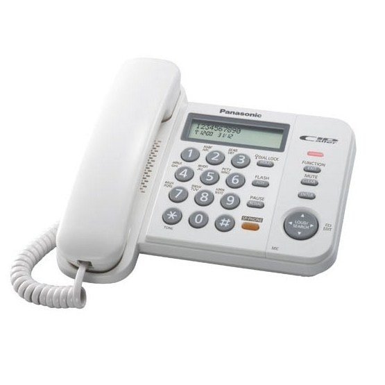 

Телефон шнуровой Panasonic KX-TS2356UAW White