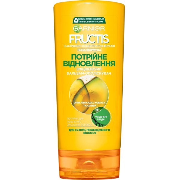 Бальзам-ополаскиватель Garnier Fructis Тройное Восстановление для поврежденных и ослабленных волос 200мл