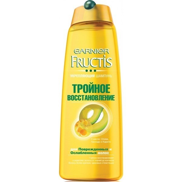 ≡ Шампунь Garnier Fructis Потрійне Відновлення Для пошкодженого та ...