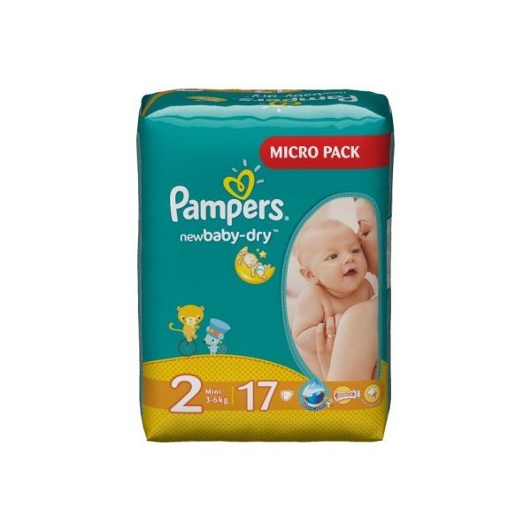Pampers New Baby Dry подгузники Mini (3-6кг), 17шт (4015400647515)