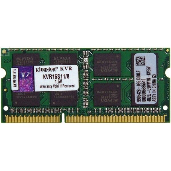 

Память для ноутбука Kingston DDR3 1600 8GB 1.5V Retail (KVR16S11/8)