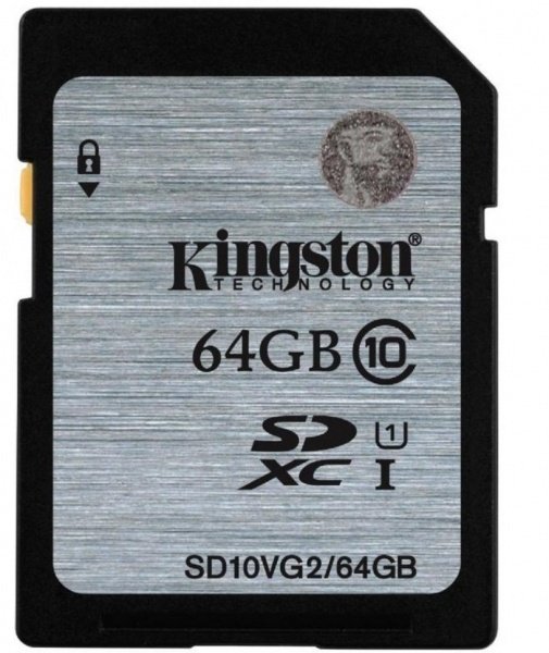 

Карта памяти KINGSTON SDXC 64GB Class 10 UHS-I R45 MB/s (SD10VG2/64GB)