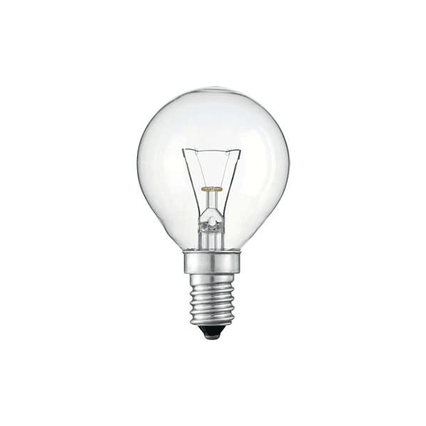 

Лампа накаливания Philips E14 40W 230V P45 CL 1CT/10X10F Stan