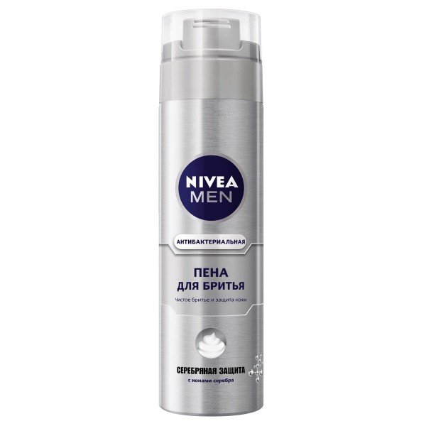 Пінка для гоління Nivea Men Срібний захист із іонами срібла 200мл