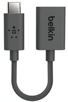 Перехідник Belkin USB-C to USB 3.0 (CM/AF) 0.14м, Black (F2CU036btBLK)