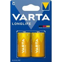 Батарейка VARTA LONGLIFE щелочная C(LR14) блистер, 2шт. (4114101412)