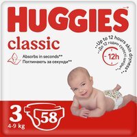 Подгузники Huggies Classic 3 Jumbo 58 шт