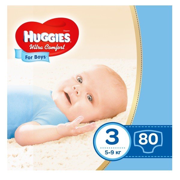 

Подгузники Huggies Ultra Comfort 3 Mega для мальчиков 80 шт