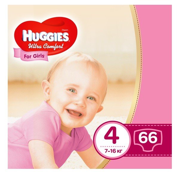 

Подгузники Huggies Ultra Comfort 4 Mega для девочек 66 шт