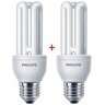 Комплект ламп энергосберегающих Philips E27 14W 220-240V 6500K Genie (1+1) фото