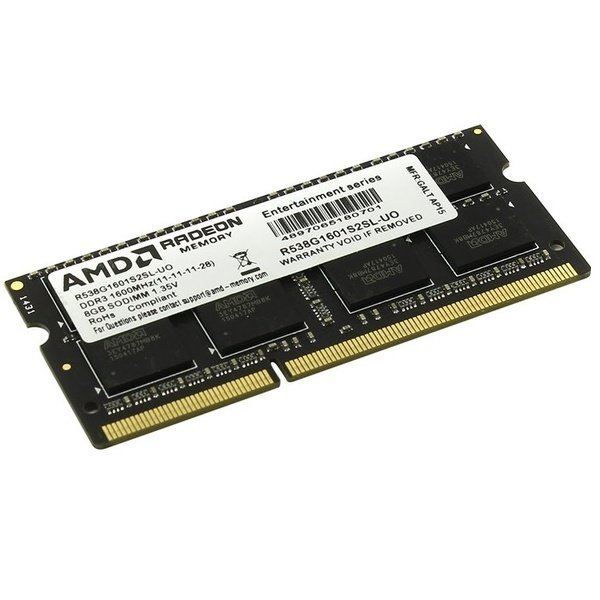 

Память для ноутбука AMD DDR3 1600 8GB 1.35V BULK (R538G1601S2SL-UOBULK)