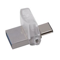  Накопичувач USB 3.1 KINGSTON Type-CDT Micro 64GB Metal Silver (DTDUO3C/64GB) 