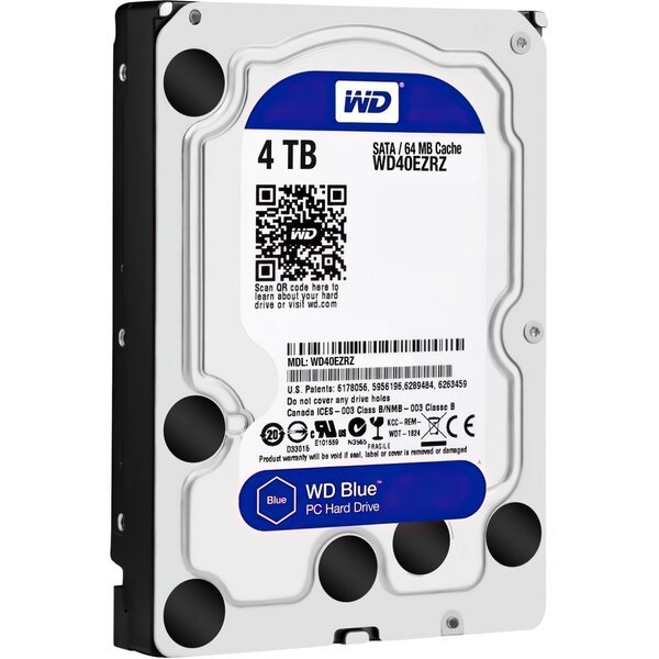 

Жесткий диск внутренний WD 3.5" SATA 3.0 4TB 5400rpm 64Mb Blue (WD40EZRZ)