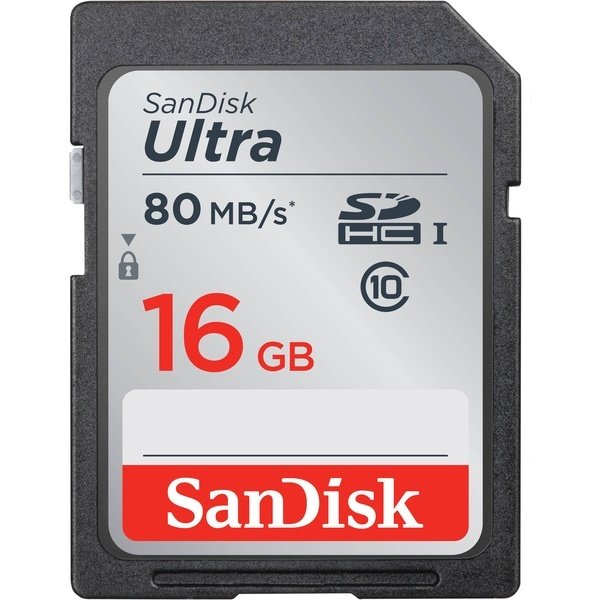 

Карта памяти SANDISK SDHC 16GB Class 10 Ultra UHS-I R80/W10 MB/s (SDSDUNC-016G-GN6IN)
