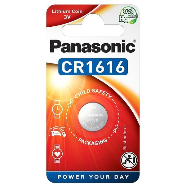Акция на Батарейка Panasonic CR 1616 BLI 1 Lithium (CR-1616EL/1B) от MOYO