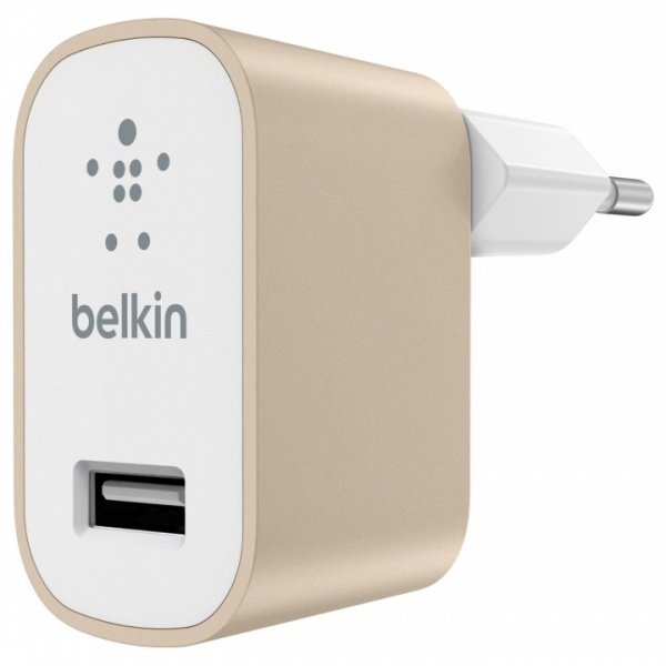 

Сетевое зарядное устройство Belkin Mixit Premium 2.4A Gold