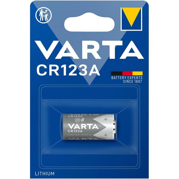 Батарейка VARTA литиевая CR123 блистер, 1 шт. (6205301401)