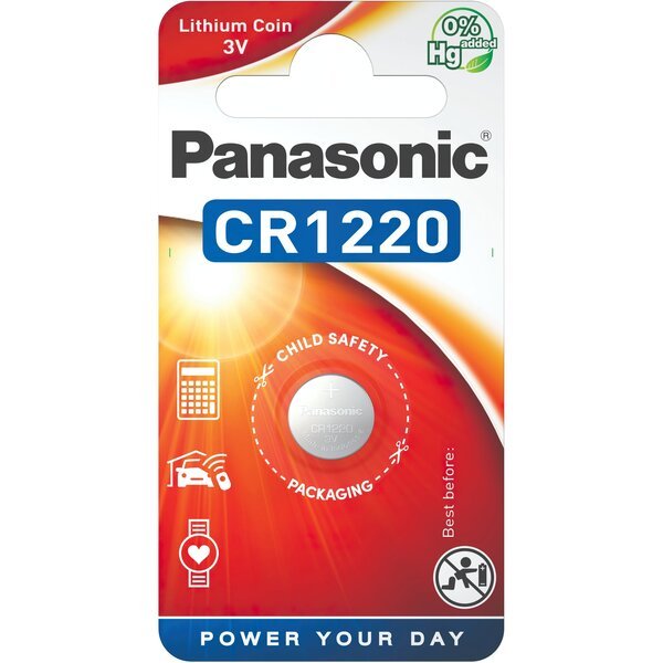 Акція на Батарейка Panasonic CR 1220 BLI 1 Lithium (CR-1220EL/1B) від MOYO