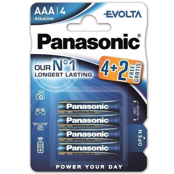 Акция на Батарейка Panasonic Evolta AAA BLI (4+2) Alkaline (LR03EGE/6B2F) от MOYO