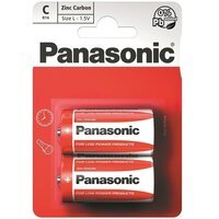 Батарейка Panasonic RED ZINK R14 BLI 2 ZINK-CARBON