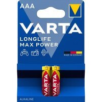 Батарейка VARTA LONGLIFE MAX POWER лужна AAA блістер, 2 шт. (4703101412)