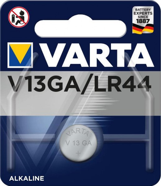 Акція на Батарейка VARTA alkaline V 13 GA (LR44, LR1154, AG13, А76) BLI 1 (04276101401) від MOYO