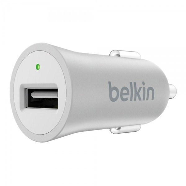 Акція на ЗУ авто МС Belkin USB Mixit Premium (USB 2.4Amp), Silver від MOYO