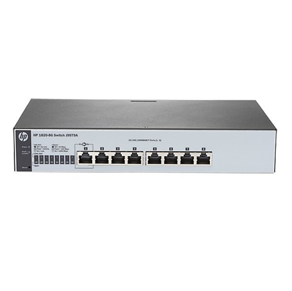 

Коммутатор HP 1820-8G Smart Switch, 8xGE ports, L2, Inline PoE, LT Warranty (J9979A)