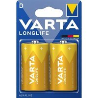 Батарейка VARTA LONGLIFE лужна D(LR20) блістер, 2 шт. (4120101412)