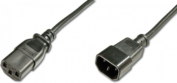 

Сетевой кабель ASSMANN C14 M/F 1.8m, black