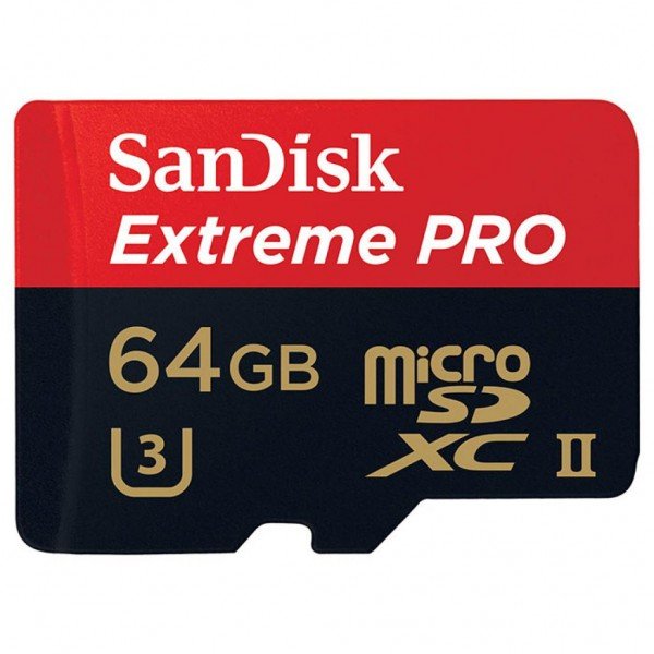 

Карта памяти Sandisk microSDXC 64GB UHS-II Extreme Pro R100MB/s + USB-адаптер